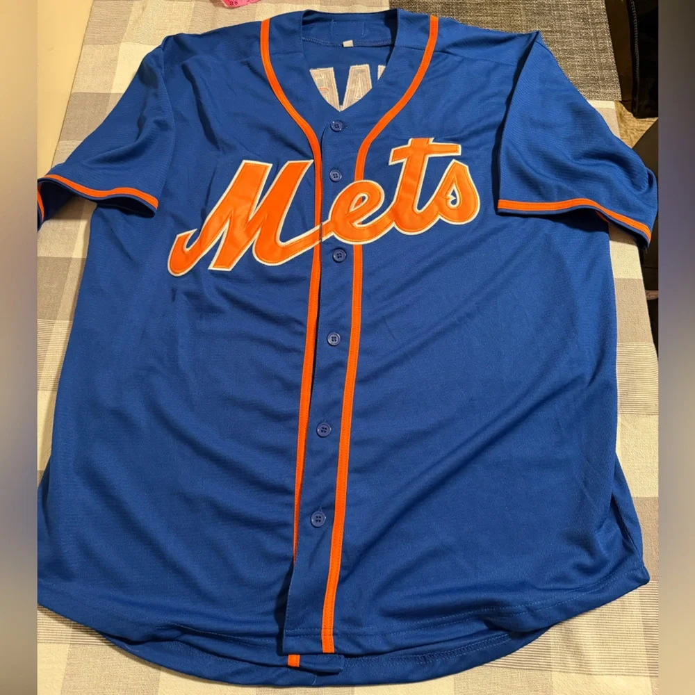 Francisco Alvarez New York Mets Blue Alternate Novelty Jersey Size XL - Picture 3 of 8